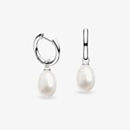 Kit Heath Silver Revival Classic Pearl Hoop Earrings 50430FP