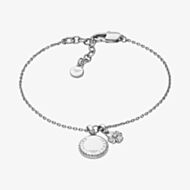 Emporio Armani Silver Tone Coin Pendant Bracelet EGS3276040