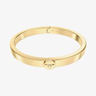 Emporio Armani Yellow Gold Tone Plated Stainless Steel Eagle Logo Bangle EGS3435710