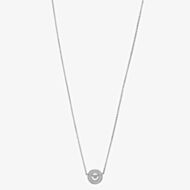 Emporio Armani Silver Round Eagle Logo Necklace EG3585040