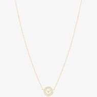 Emporio Armani Gold Tone Round Logo Coin Necklace EG3628710