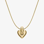 Emporio Armani Gold Tone Heart Pendant Necklace EGS3265710
