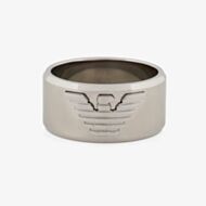 Emporio Armani Mens Stainless Steel Logo Band Ring EGS3166040 U