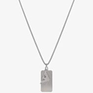 Emporio Armani Mens Stainless Steel Logo Dog Tag Necklace EGS3167040
