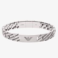 Emporio Armani Mens Heritage Stainless Steel Logo Link Bracelet EGS2435040