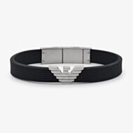 Emporio Armani Black Silicone ID Bracelet EGS3168040
