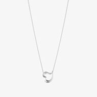 Georg Jensen Hearts of Georg Jensen Sterling Silver Love Leaf Heart Necklace 20001069