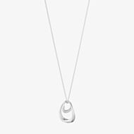 Georg Jensen Offspring Sterling Silver 0.08ct Diamond Pave Necklace 10015848