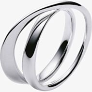 Georg Jensen Moebius Sterling Silver Double Ring 20000309 60 