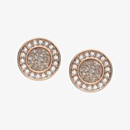 Fossil Halo Rose Gold-Tone Stud Earrings JF03263791