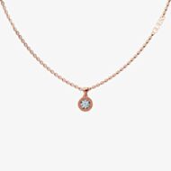 Guess Colour My Day Rose Gold Tone Crystal Necklace UBN02248RG