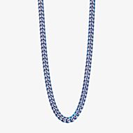 Fred Bennett Blue Tone Stainless Steel Flat Curb Chain N4652B