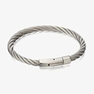 Fred Bennett Stainless Steel Twisted Cable Bracelet B5053