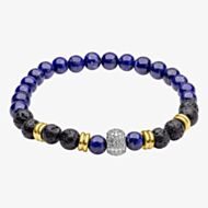 Fred Bennett Smaller Fit Blue Bead Lava Stone Bracelet B5621