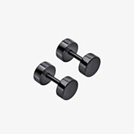 Fred Bennett Plain Round Black Stud Earrings E6395