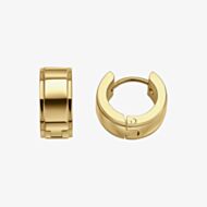 Fred Bennett Gold Tone Stainless Steel Polished Huggie Hoop Earrings E6569