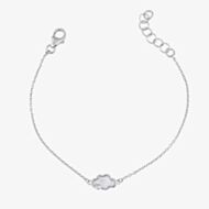 D For Diamond Sterling Silver Pearlised Cloud Bracelet B5436