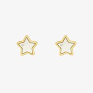 D For Diamond Gold Plated Star Stud Earrings E6158