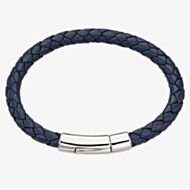 Little Star Hugo Boys Navy Leather Bracelet LSB0116