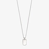 Little Star Boys Oli Silver Dog Tag Pendant Necklace LSN0231