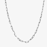 Little Star Boys Claude Silver Oval Chain Link Necklace LSN0605