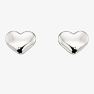 Little Star Girls Phoebe Silver Plain Heart Stud Earrings LSE0063