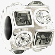 Chamilia Black and White Circle and Square Crystal Bead 2083-0403