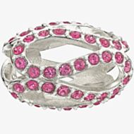 Chamilia Pink Glistening Meander Crystal Bead 2083-0407