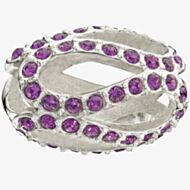 Chamilia Purple Glistening Meander Crystal Bead 2083-0409