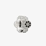 Chamilia Black And White Crystal Flower Charm 2083-0454