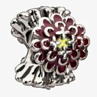 Chamilia Blooming Zinnia Burgundy Bead 2020-0652