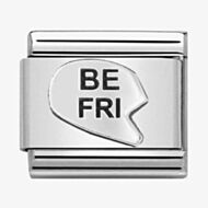 Nomination CLASSIC Silvershine BE-FRI (Best Friend) Heart Charm 330101/42