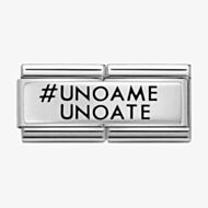 Nomination CLASSIC Silvershine Double Link #Uno A Me Uno Ate Charm 330710/26