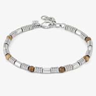 Nomination InstinctStyle Stainless Steel & Tiger Eye Beaded Bracelet 027929/041