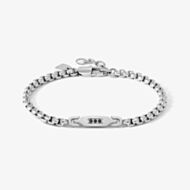 Nomination ManVision Steel & Three Black Cubic Zirconia Chain Bracelet 133018/007