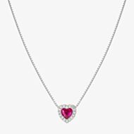Nomination All My Love Sterling Silver Red Heart Necklace 240302/006