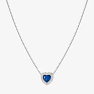 Nomination All My Love Sterling Silver Blue Heart Necklace 240302/012