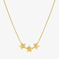 Nomination Armonica Gold Plated Three Small Star Pendant Necklace 241305/009