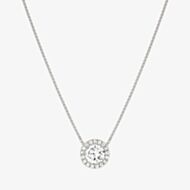 Nomination Seidivina White Rhodium Cubic Zirconia Round Cluster Pendant Necklace 241402/010