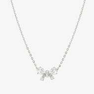 Nomination Shine Me Up Silver Cubic Zirconia Bow Necklace 241902/008