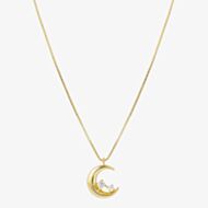 Nomination Dream Beats Gold Tone Moon Pendant Necklace 242602/024