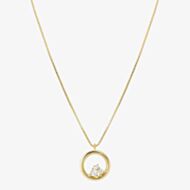 Nomination Dream Beats Gold Tone Circle Pendant Necklace 242602/044