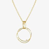 Nomination My Rebel Art Gold Plated & Cubic Zirconia Double Circle Necklace 242821/012