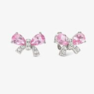 Nomination Shine Me Up Silver Multi Cut Pink & White Cubic Zirconia Bow Stud Earrings 241903/009