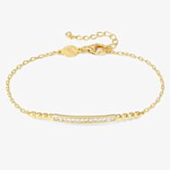 Nomination Lovecloud Gold Tone Plated Stone Set Bar Bracelet 240503/012