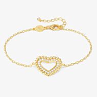 Nomination Lovecloud Gold Tone Plated Stone Set Heart Bracelet 240502/008