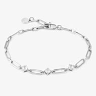 Nomination Style Stainless Steel 3 Stone Link Chain Bracelet 029400/001