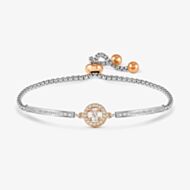 Nomination Royal Dream Silver & Pink Cubic Zirconia Round Toggle Bracelet 029801/017