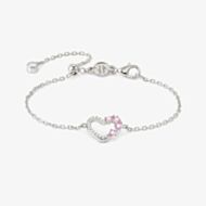 Nomination Shine Me Up Multi Cut Pink & White Cubic Zirconia Open Heart Bracelet 241901/004