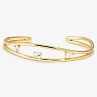 Nomination My Rebel Art Gold Tone Double Wave Small Bangle 242818/012